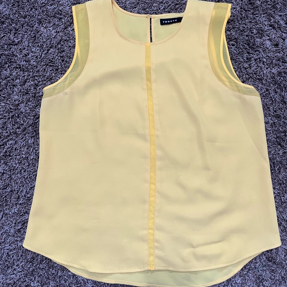 Yellow tank top blouse
